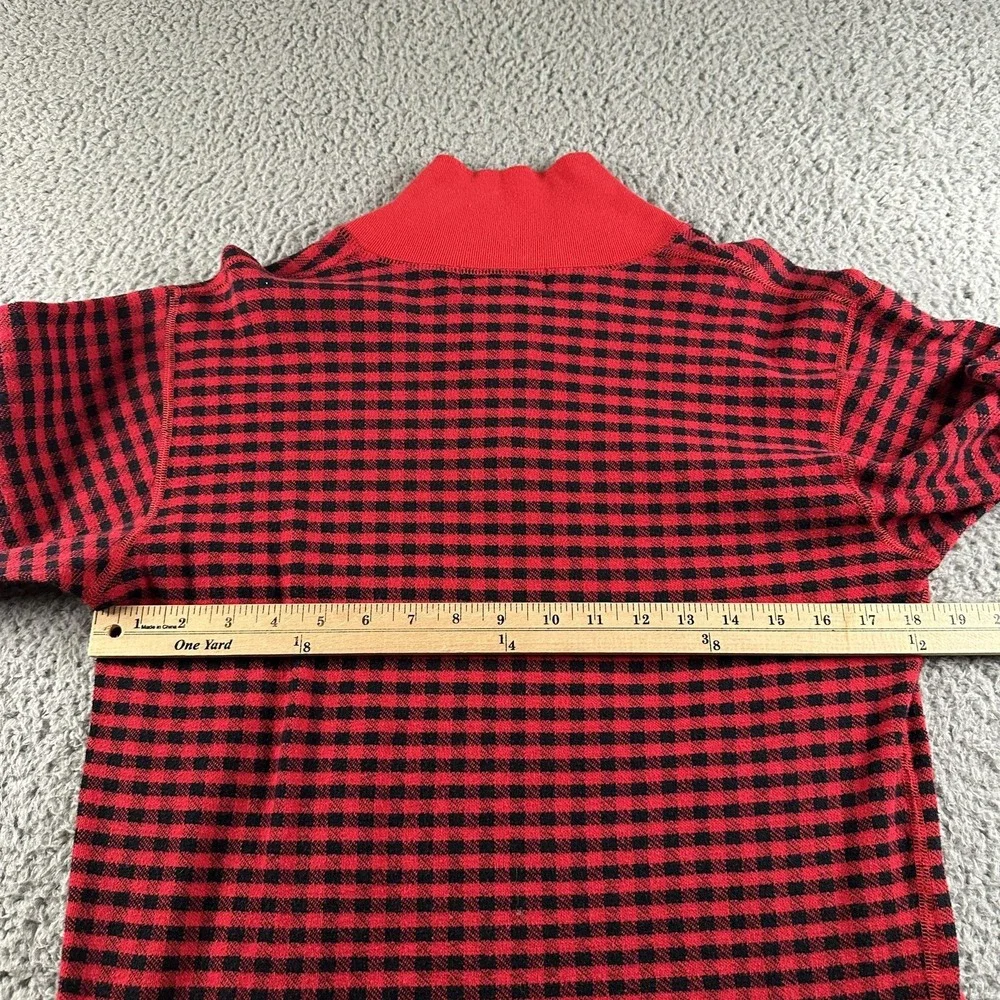 Vintage Polo Ralph Lauren Shirt Mens M Red Check Thermal Henley Cotton Hong Kong